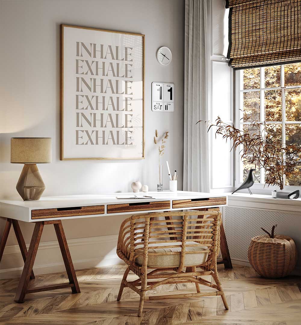 INHALE EXHALE III , QUOTES & TYPOGRAPHY POSTERS