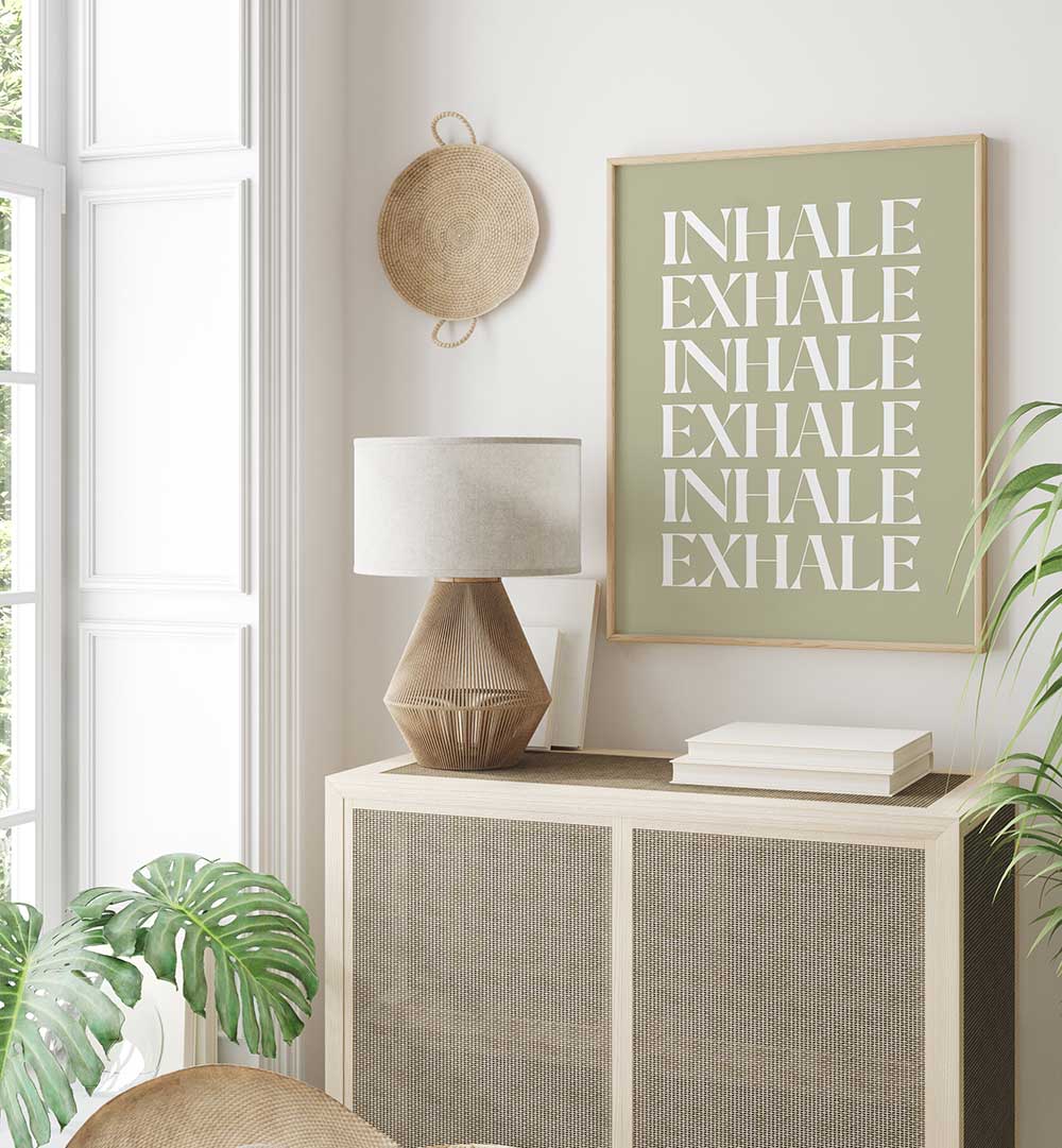 INHALE EXHALE IV , QUOTES & TYPOGRAPHY POSTERS