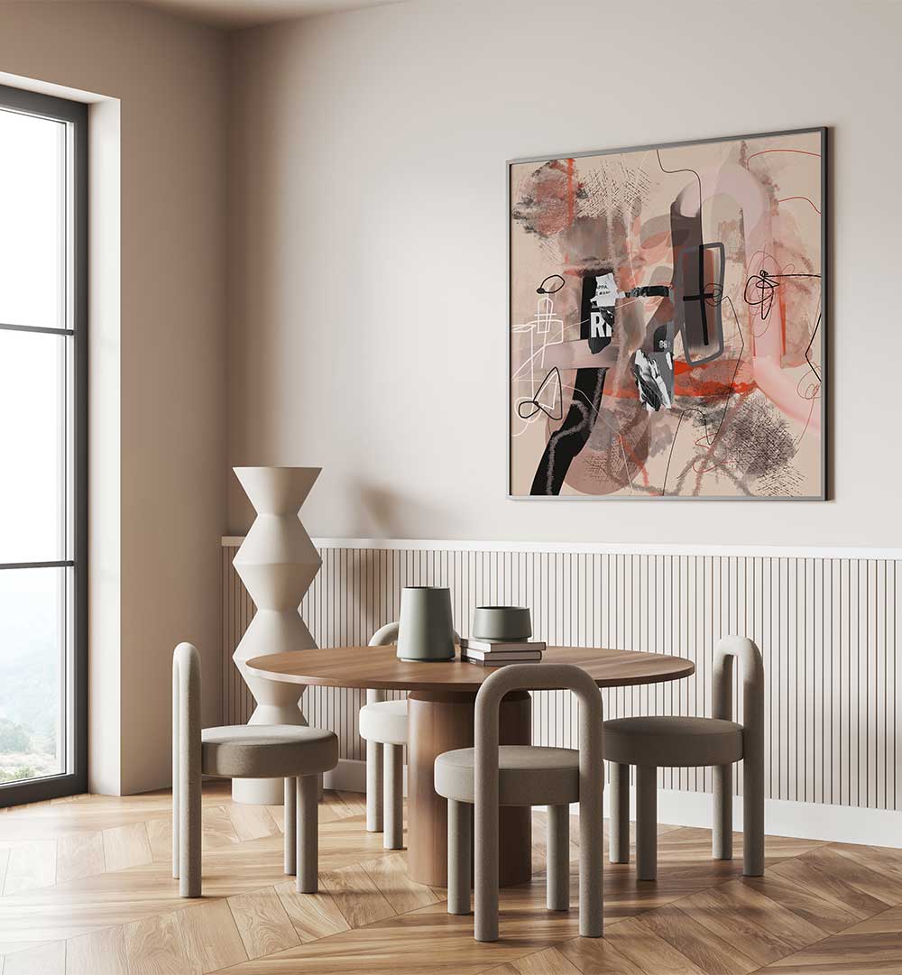 Transform your space with INSIDE OUTSIDE I, ABSTRACT PAINTINGS, a captivating focal point for modern decor.
