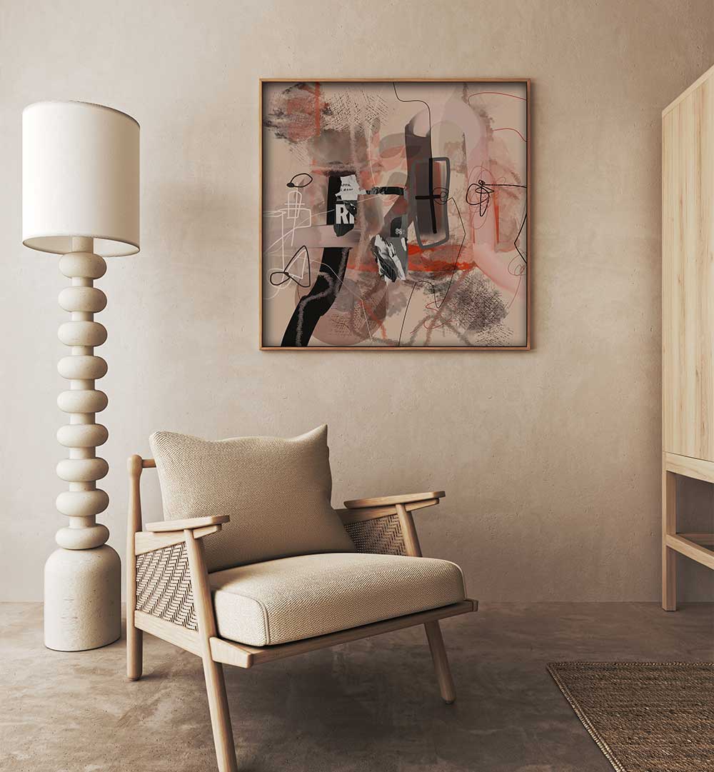 Transform your space with INSIDE OUTSIDE I, ABSTRACT PAINTINGS, a stunning focal point in modern decor.