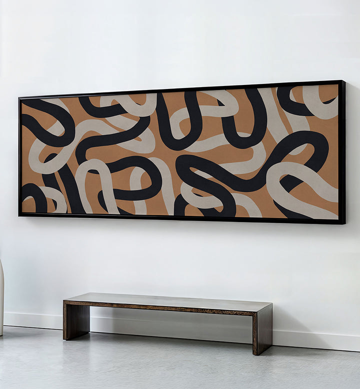 INTERTWINED ABSTRACT LINES , PANORAMIC ART