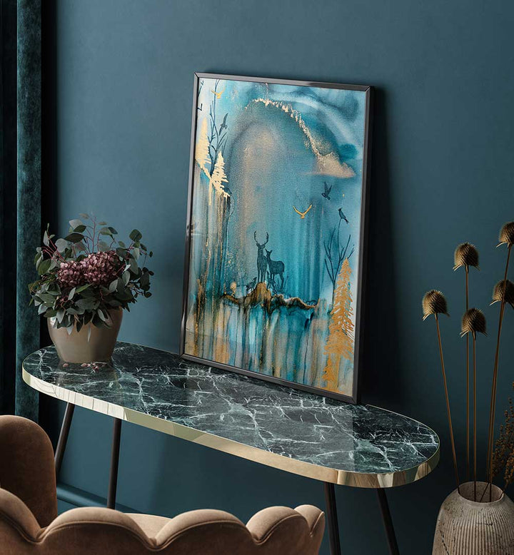 Vibrant INTO THE MYSTIC, KIDS ROOM PAINTINGS create a magical haven perfect for your child's adventurous imagination.