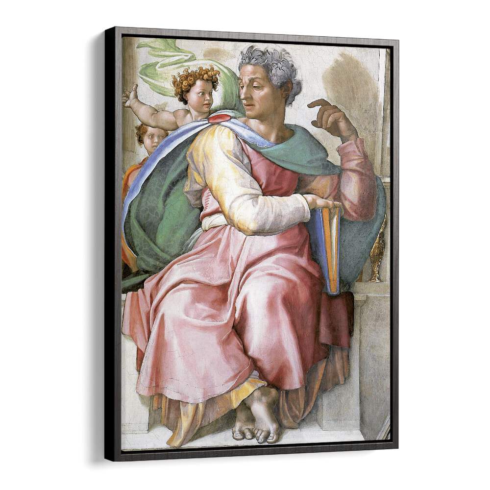 Isaiah (1508-1512) Michelangelo Buonarroti art painting Artwork in Black Floater Frame