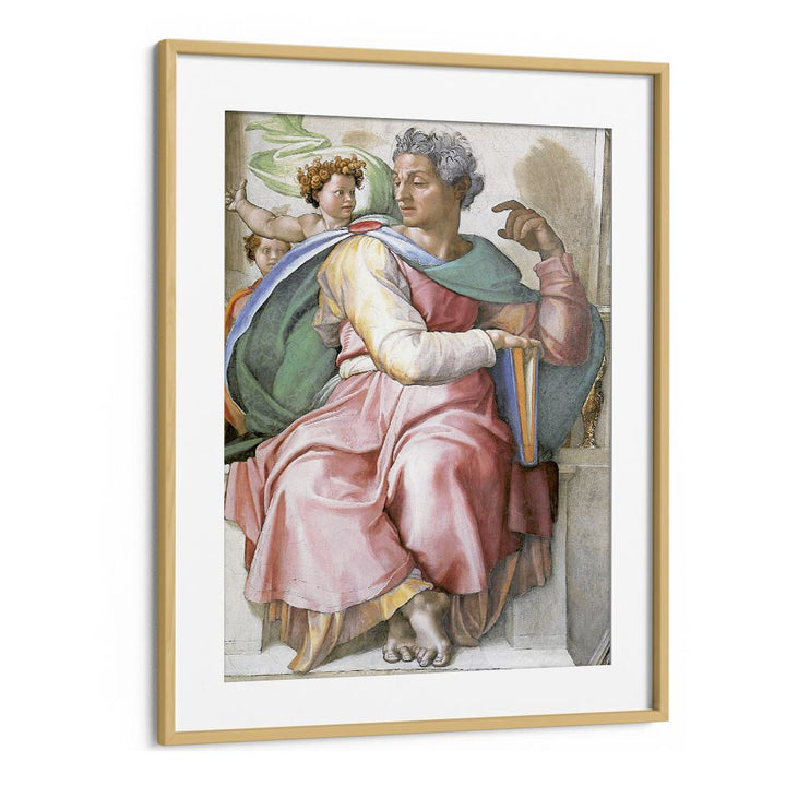 Isaiah (1508-1512) Michelangelo Buonarroti art painting Artwork in Oak Wood Frame With Mount