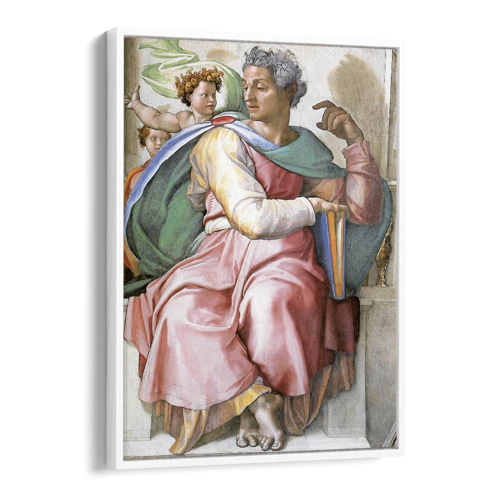 Isaiah (1508-1512) Michelangelo Buonarroti art painting Artwork in White Floater Frame