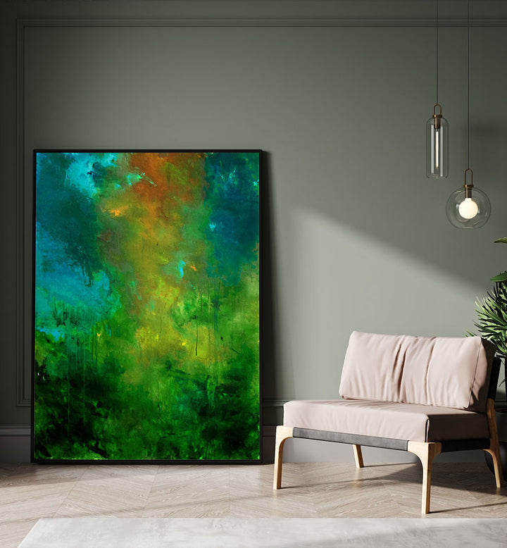 Vibrant ISLAND SUN, ABSTRACT PAINTINGS bringing modern art's essence to your space with stunning colors and emotion.