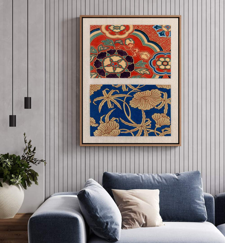 Ito Nishiki, Kimono Pattern Japanese Art Artwork Placed on a wall In A Living Room 