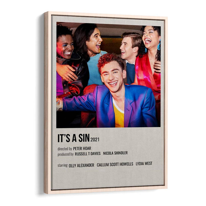 ITS A SIN 2021 MOVIE POSTERS in Oak Wood Floater Frame