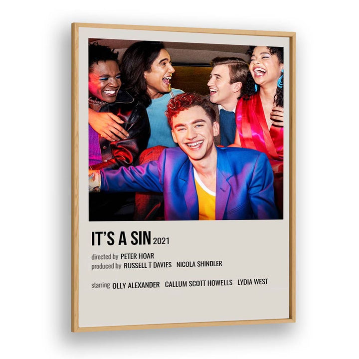 ITS A SIN 2021 MOVIE POSTERS in Oak Wood Plain Frame