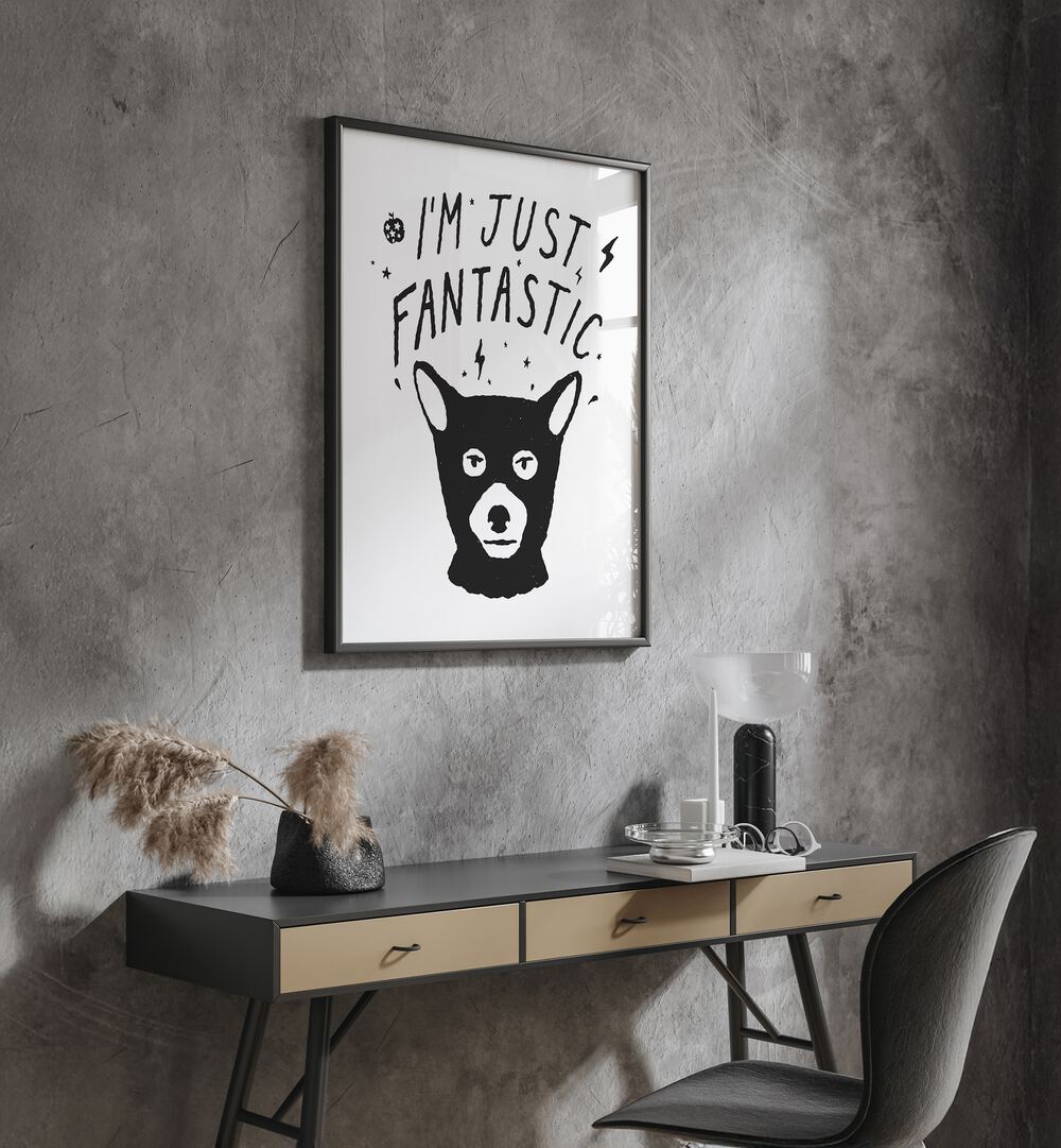 "I'M JUST FANTASTIC, KIDS ROOM PAINTINGS" by Florent Bodart adds creativity to your child's space with its playful design.