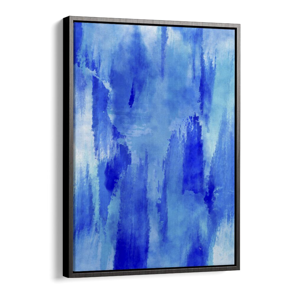 Icing by Martina Abstract Paintings in Black Floater Frame