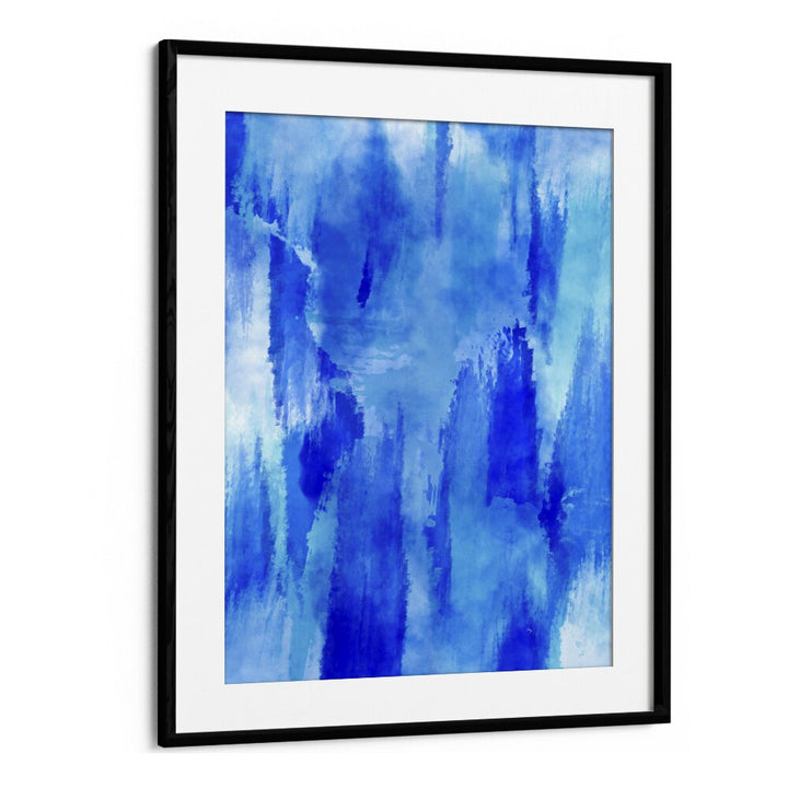 Icing by Martina Abstract Paintings in Black Frame With Mount