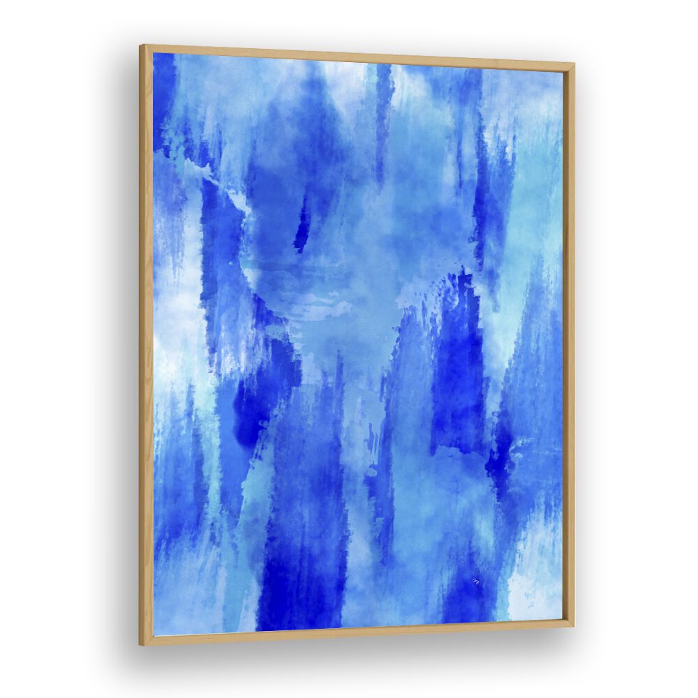 Icing by Martina Abstract Paintings in Oak Wood Plain Frame