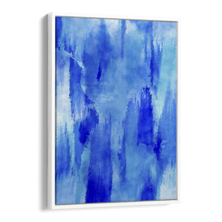 Icing by Martina Abstract Paintings in White Floater Frame