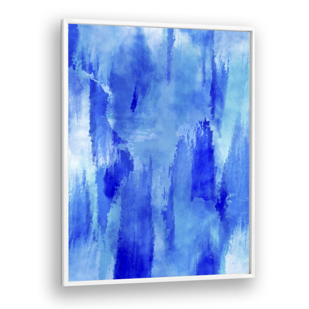 Icing by Martina Abstract Paintings in White Plain Frame