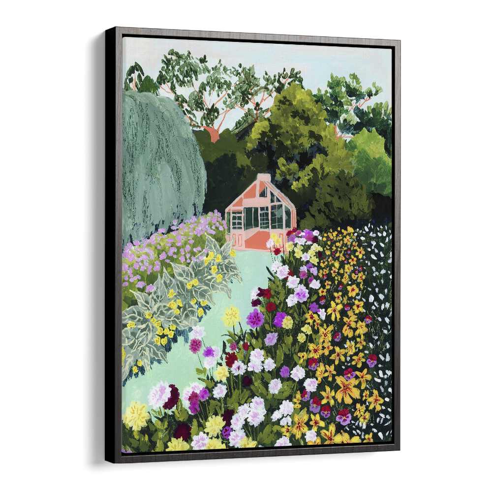 In Bloom By Sarah Gesek Landscape Art Prints in Black Floater Frame