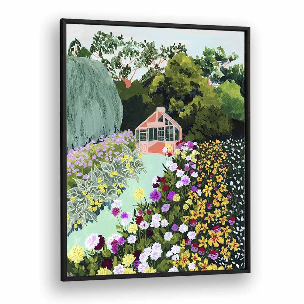 In Bloom By Sarah Gesek Landscape Art Prints in Black Plain Frame