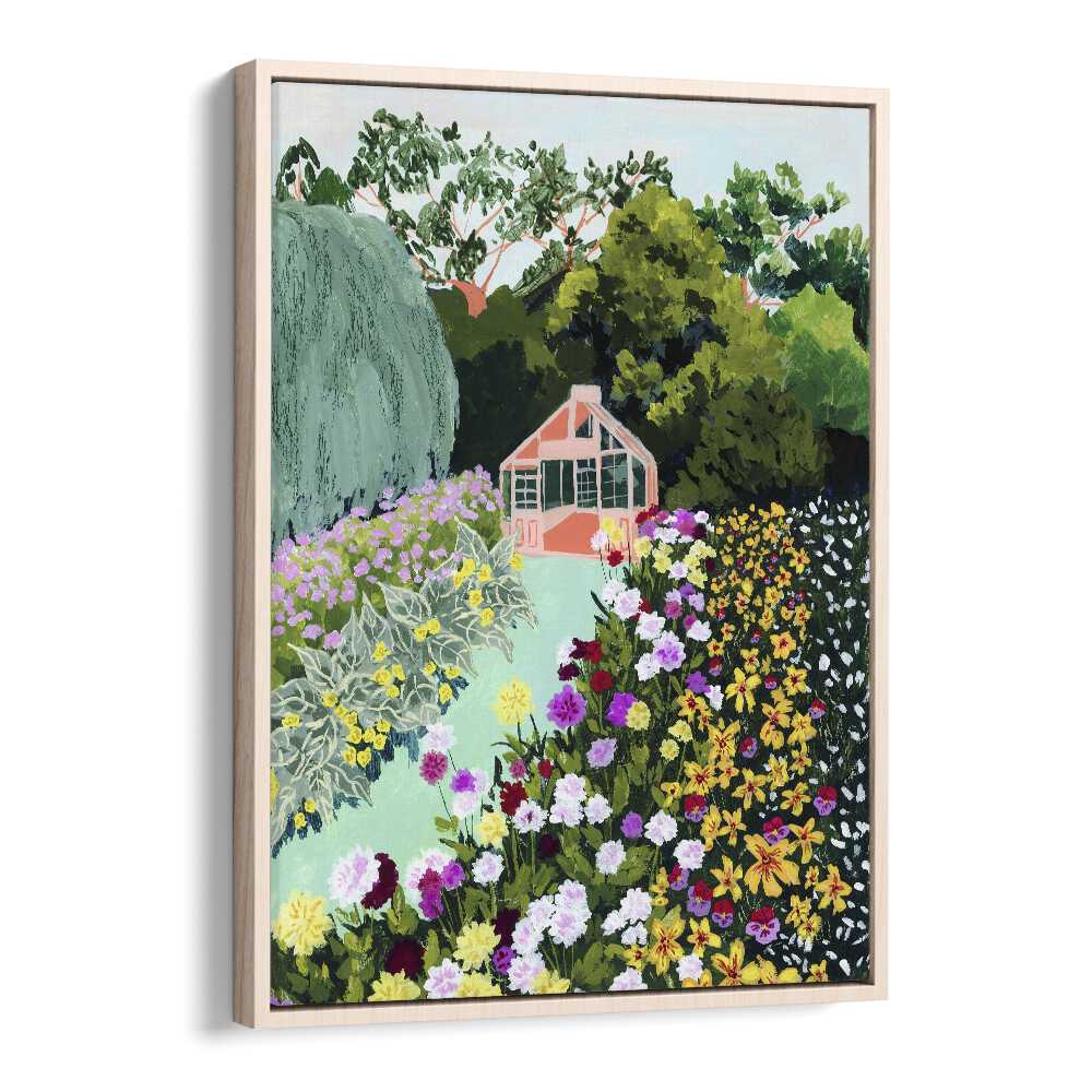 In Bloom By Sarah Gesek Landscape Art Prints in Oak Wood Floater Frame