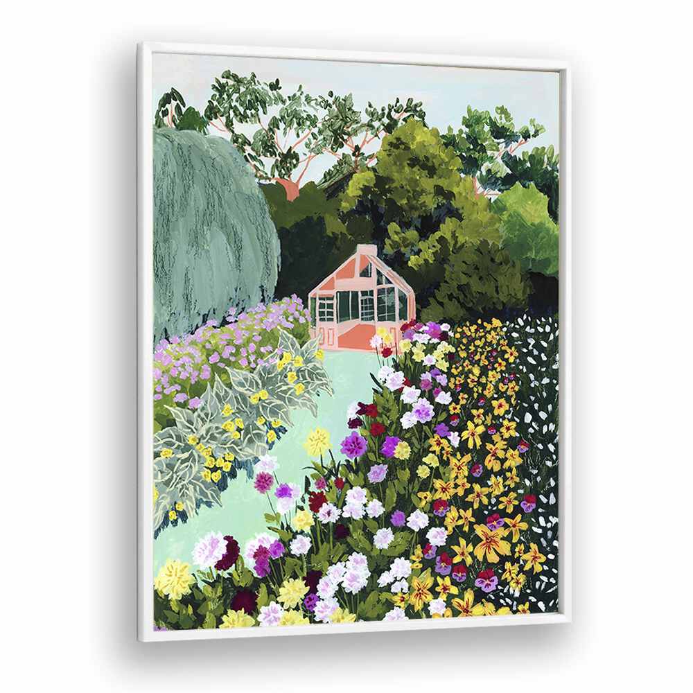 In Bloom By Sarah Gesek Landscape Art Prints in White Plain Frame