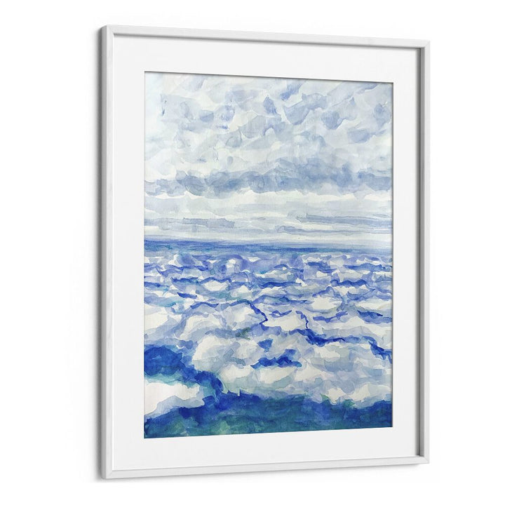 In The Clouds By Key And Sea Creative Landscape Art Print in White Frame With Mount