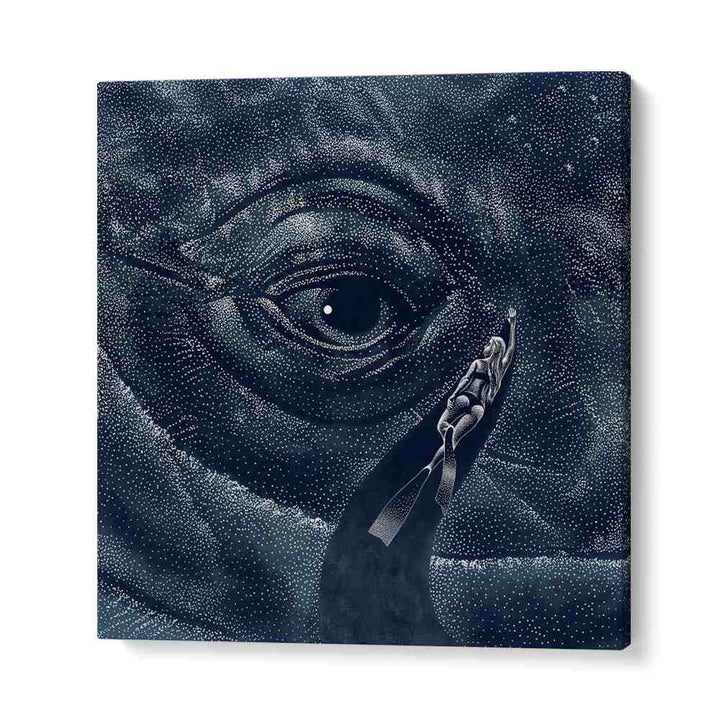 Explore the dreamlike depths in "In the Whale's Eye, Surreal Art Prints" by Aliriza Çakır, blending reality and imagination.
