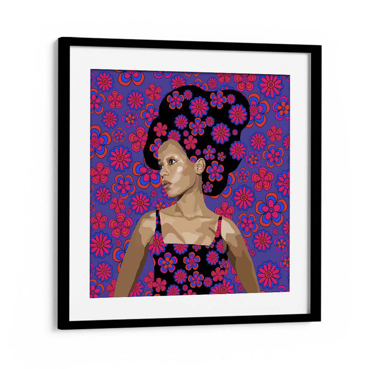 In Thought By Lynnda Rakos Pop Art Paintings Pop Art Prints in Black Frame With Mount