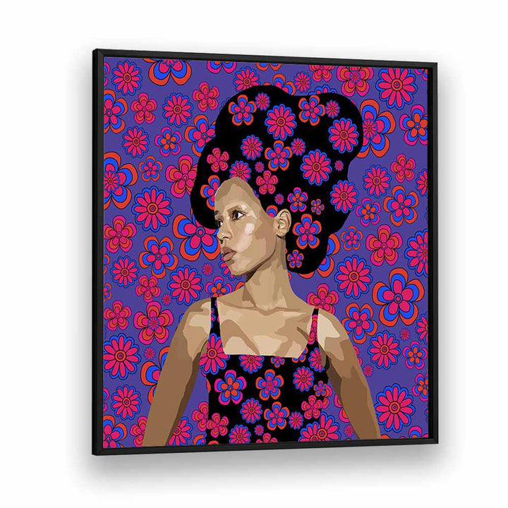 In Thought By Lynnda Rakos Pop Art Paintings Pop Art Prints in Black Plain Frame