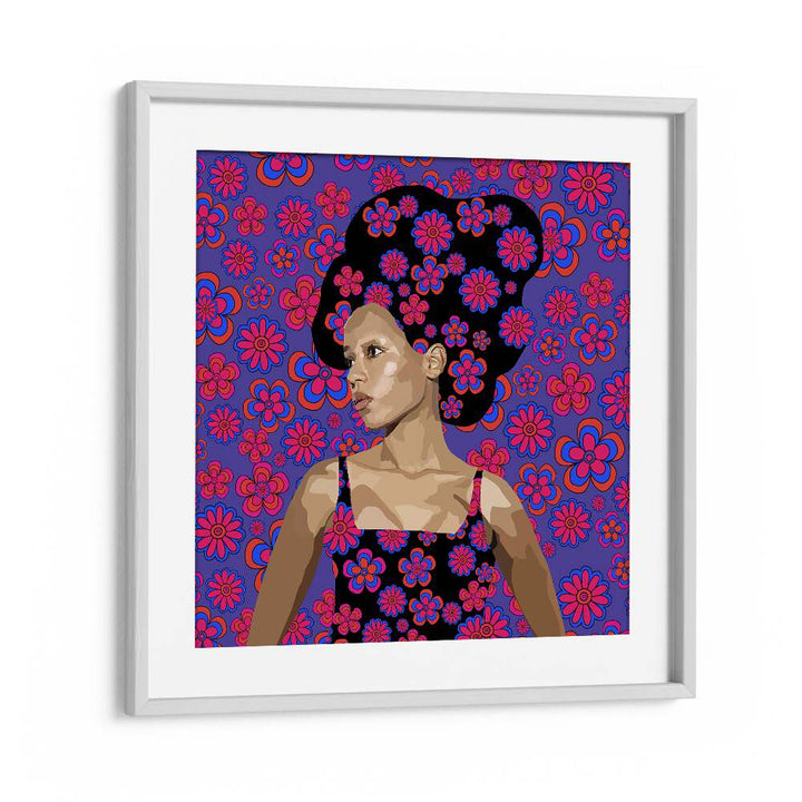 In Thought By Lynnda Rakos Pop Art Paintings Pop Art Prints in White Frame With Mount