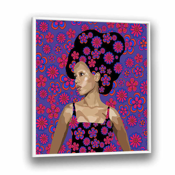 In Thought By Lynnda Rakos Pop Art Paintings Pop Art Prints in White Plain Frame