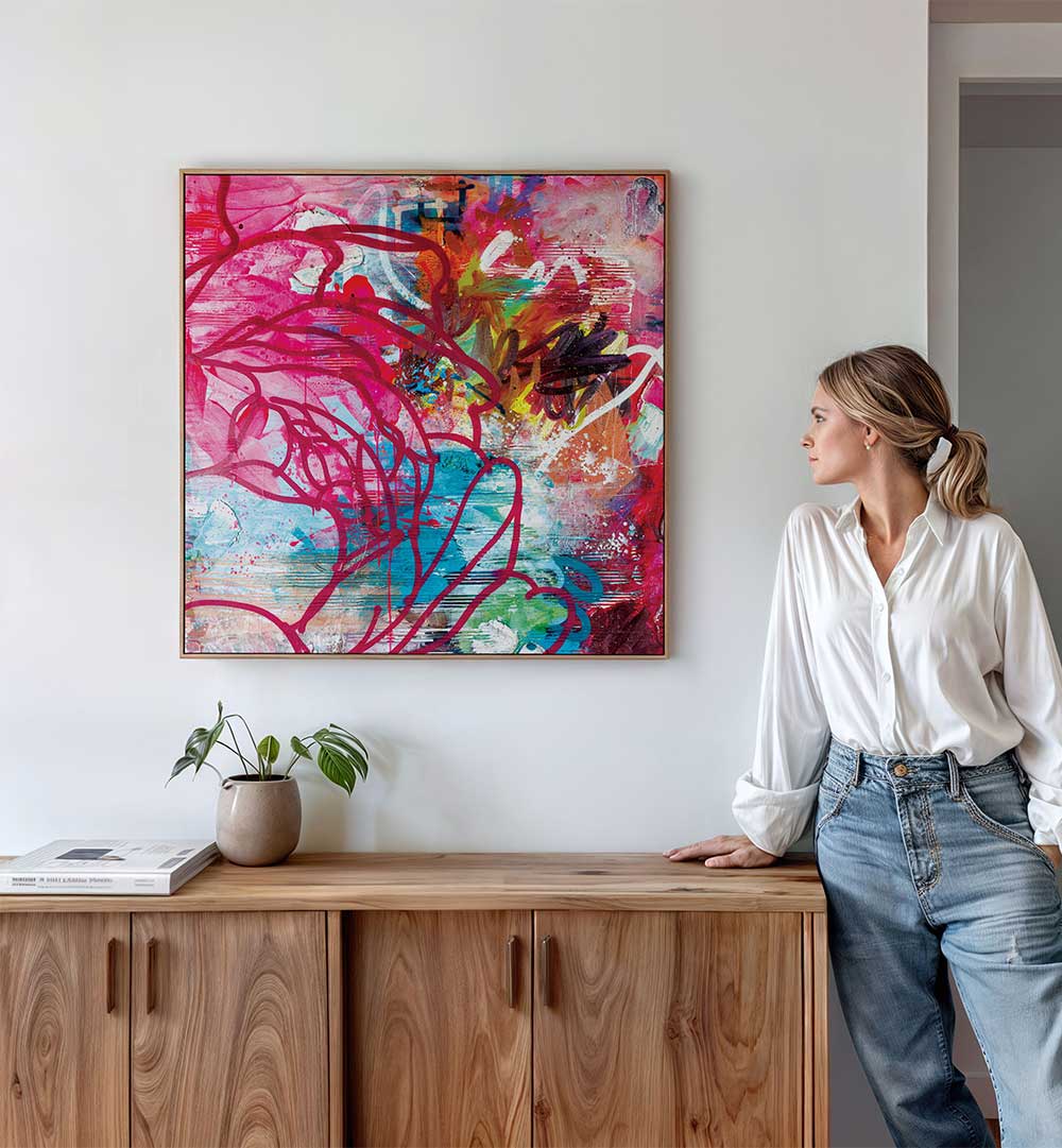 IN THE GARDEN , ABSTRACT PAINTINGS