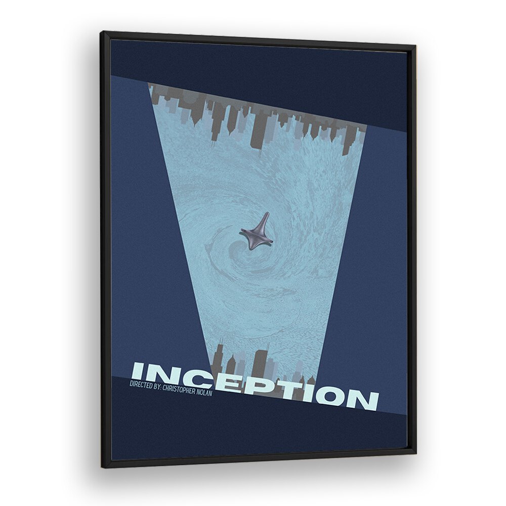 Inception by Grishma Korjani Movie Posters in Black Plain Frame