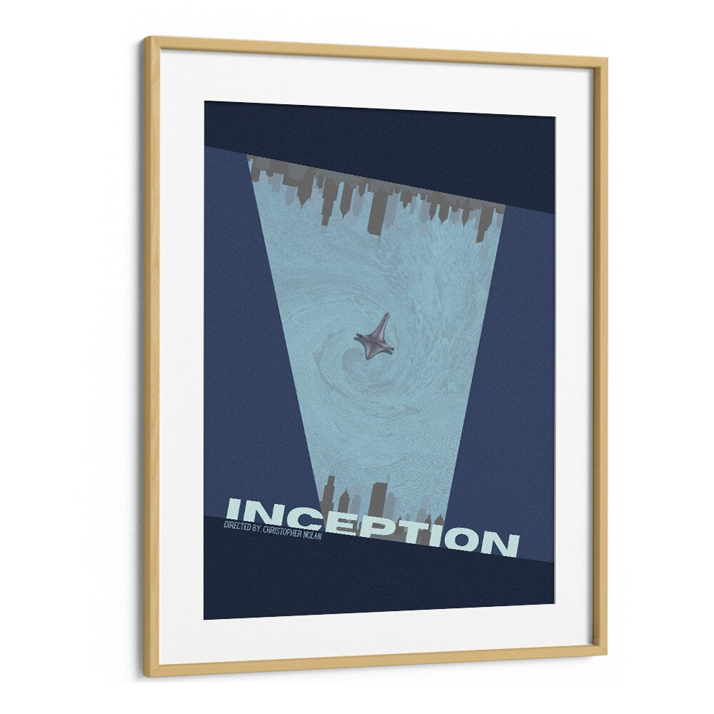 Inception by Grishma Korjani Movie Posters in Oak Wood Frame With Mount