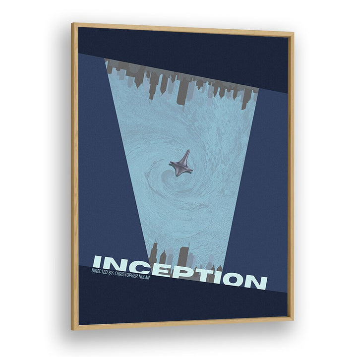 Inception by Grishma Korjani Movie Posters in Oak Wood Plain Frame