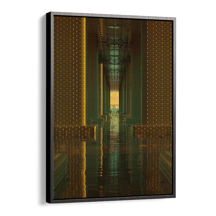 Indoor Lake By Cosmo Zach Surreal Art Prints Surrealism in Black Floater Frame