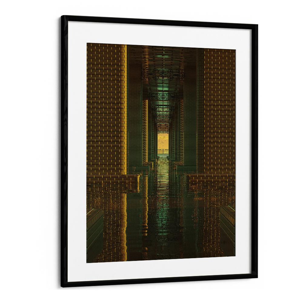 Indoor Lake By Cosmo Zach Surreal Art Prints Surrealism in Black Frame With Mount