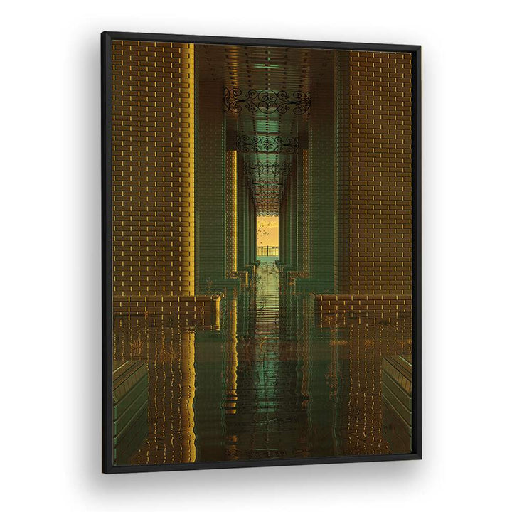 Indoor Lake By Cosmo Zach Surreal Art Prints Surrealism in Black Plain Frame