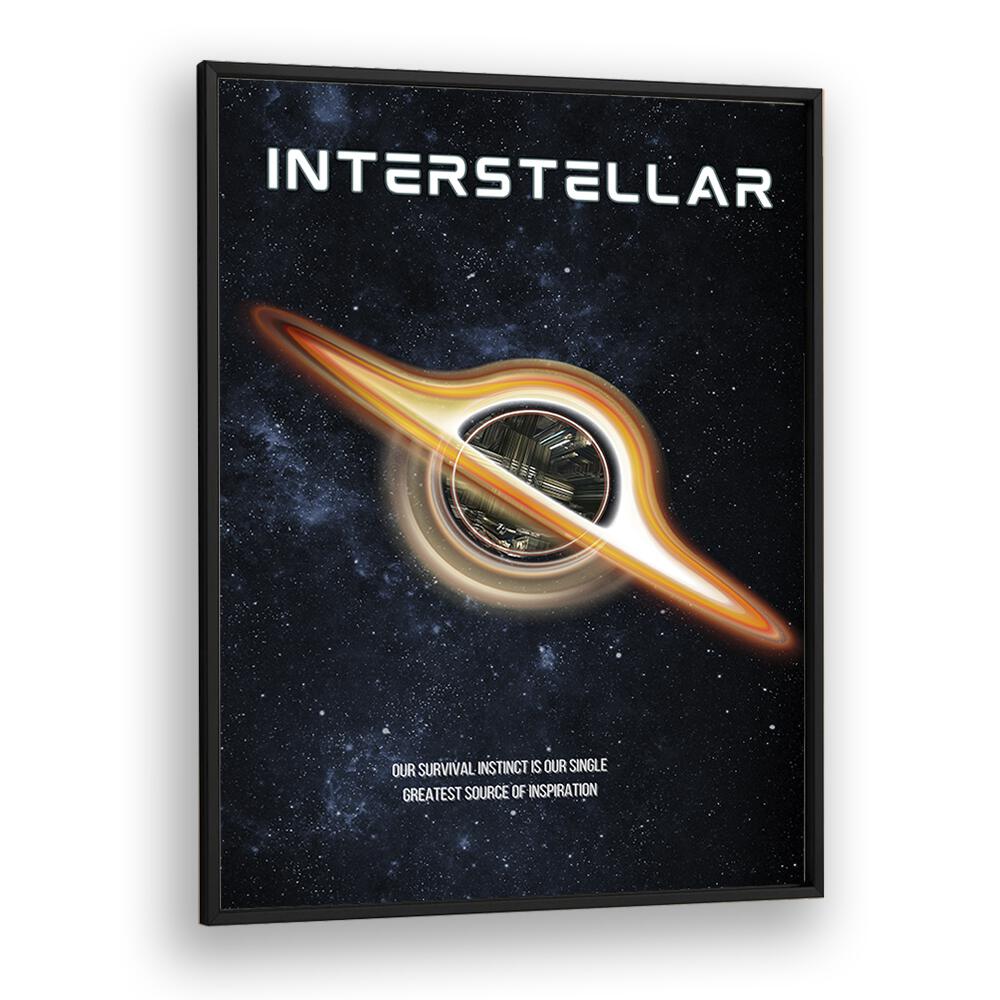 Interstellar by Grishma Korjani Movie Posters in Black Plain Frame