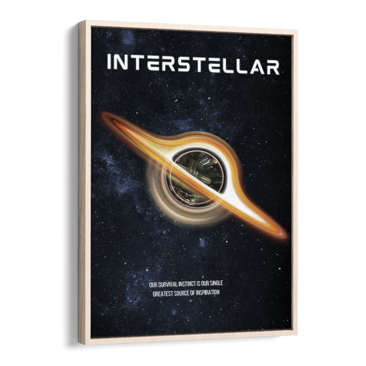 Interstellar by Grishma Korjani Movie Posters in Oak Wood Floater Frame