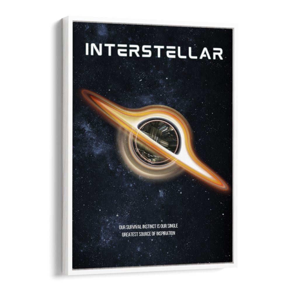 Interstellar by Grishma Korjani Movie Posters in White Floater Frame