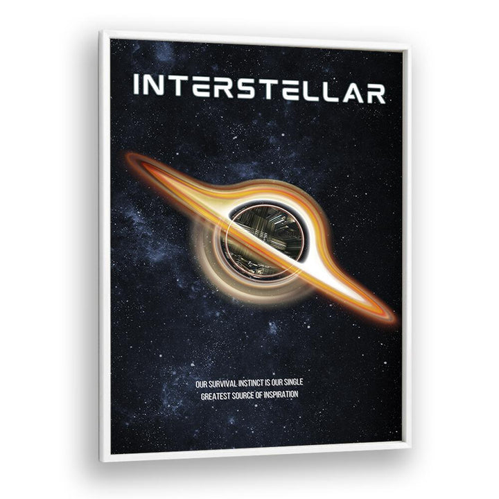 Interstellar by Grishma Korjani Movie Posters in White Plain Frame