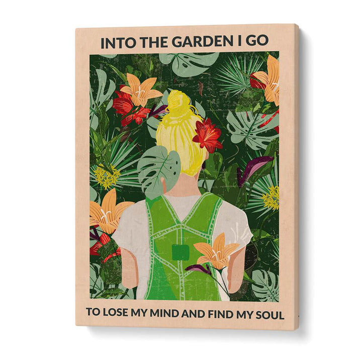 Into The Garden (Blonde) Portraits And Figurative Illustrations in Gallery Wrap