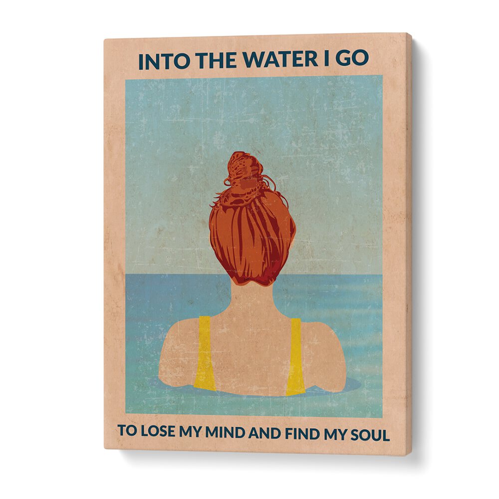 Into The Water Redhead  Portraits and Figurative Illustrations in Gallery Wrap