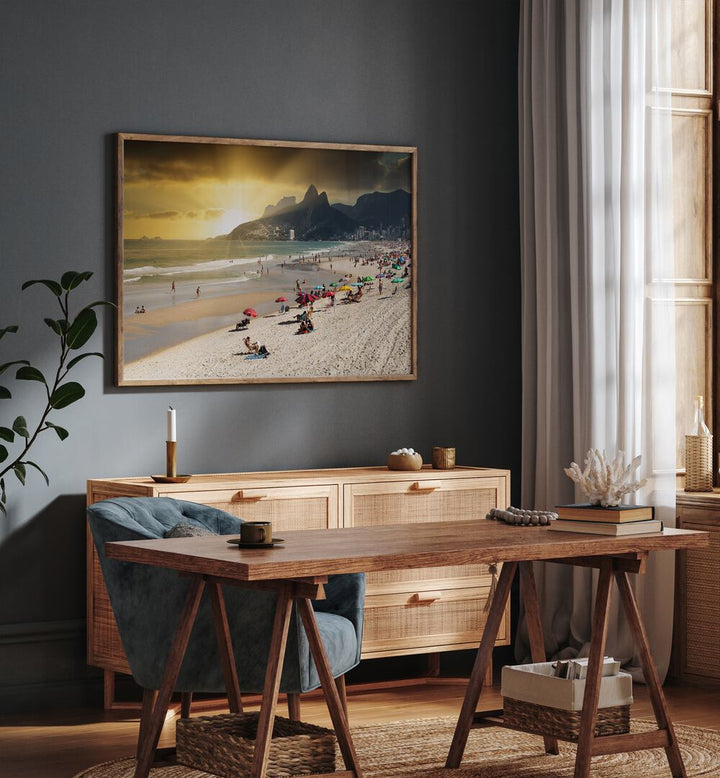 IPANEMA BEACH AT SUNSET , BEACH PAINTINGS