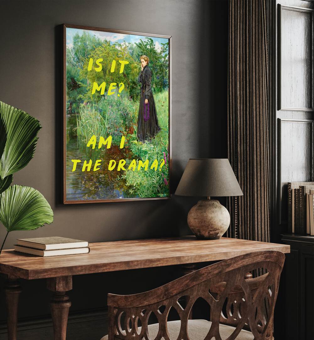 Discover the vibrant “IS IT ME, AM I THE DRAMA, ALTERED ART PRINTS” from The Art Concept, blending emotion and art.