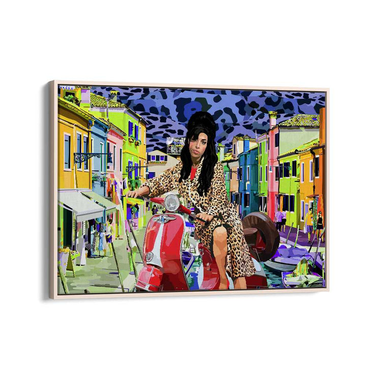 Italy And Amy By Lynnda Rakos Pop Art Paintings Pop Art Prints in Oak Wood Floater Frame