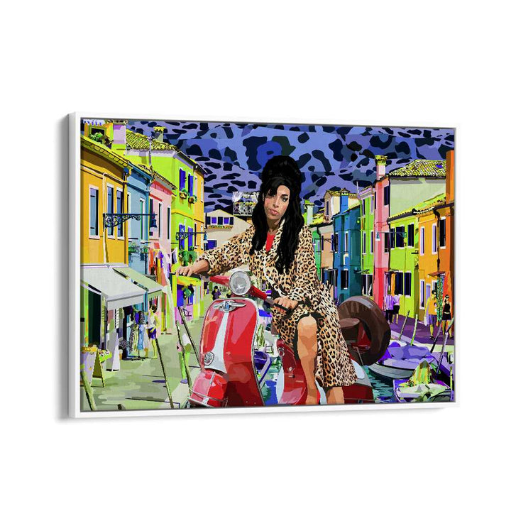 Italy And Amy By Lynnda Rakos Pop Art Paintings Pop Art Prints in White Floater Frame