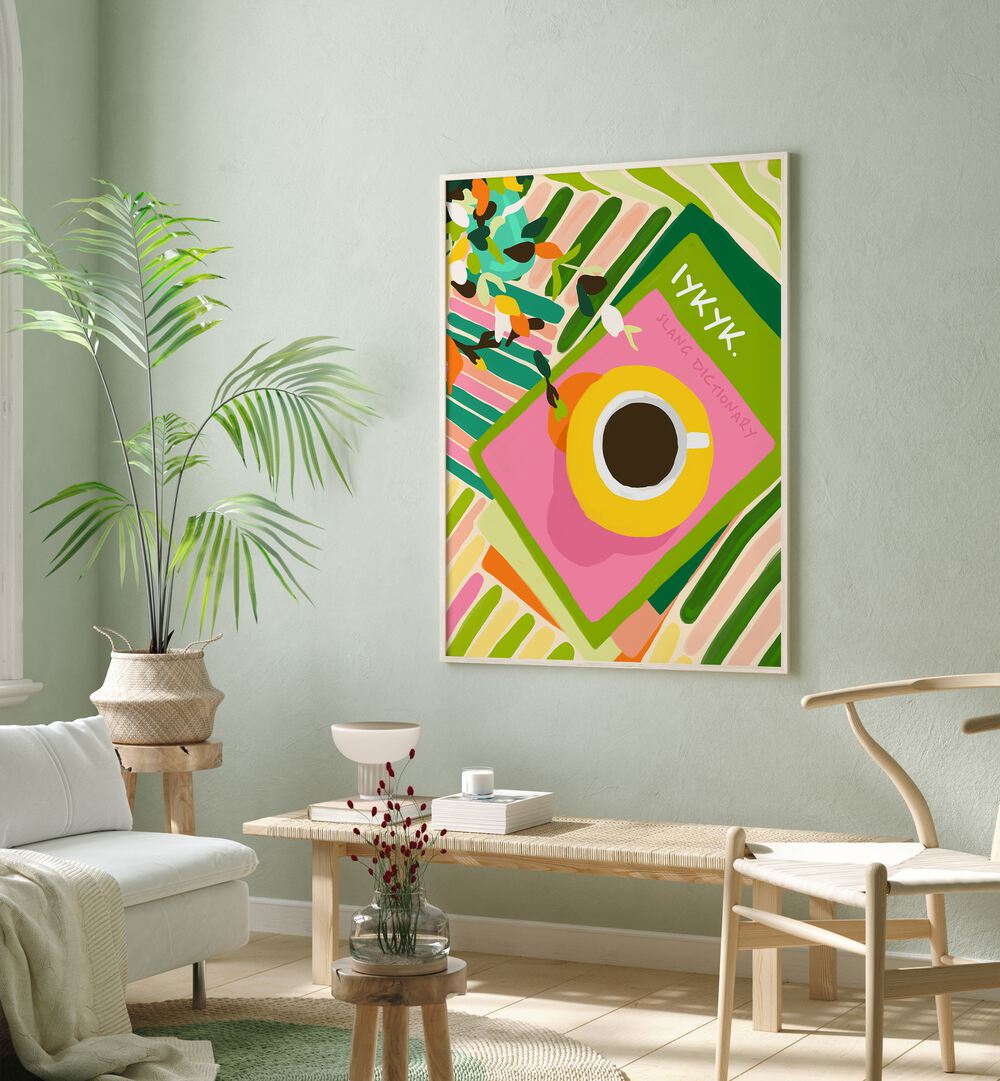 Colorful IYKYKI, BAR & CAFE ART print by Uma Gokhale, brightening modern spaces with vibrant aesthetics.