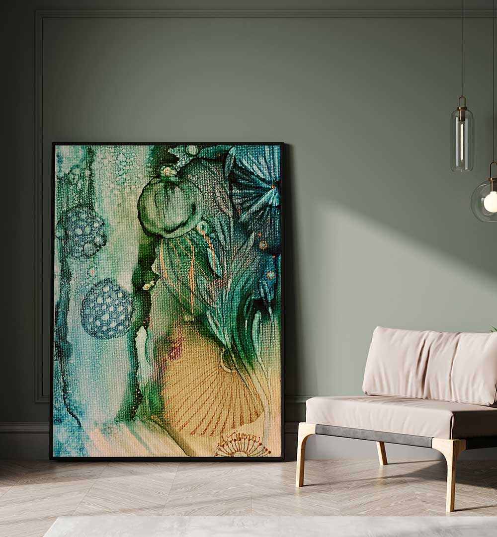 Stunning JADE REEF, BEACH PAINTINGS bring serene coastal vibes to your living space with enchanting beach scenes.