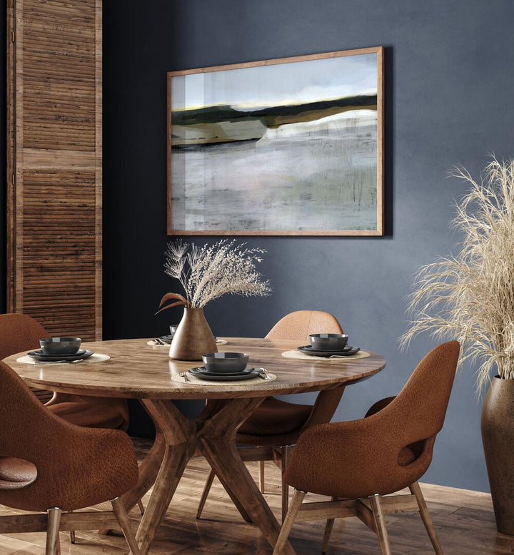Stylish dining area featuring JANUARY, ABSTRACT PAINTINGS, enhancing modern decor with emotional artistry.