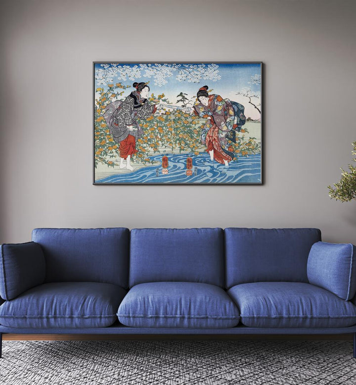 JAPANESE GIRLS , VINTAGE PAINTINGS